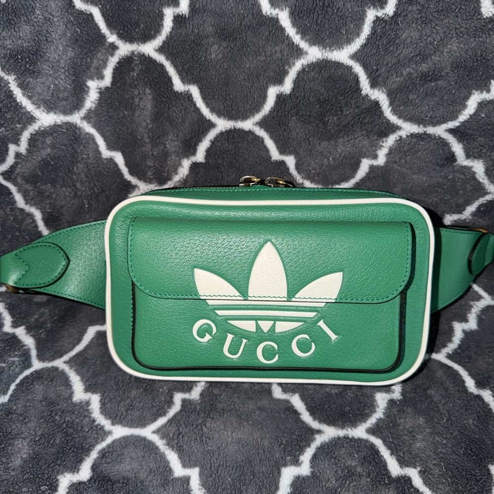 Gucci x Adidas Calfskin Leather Belt Bag